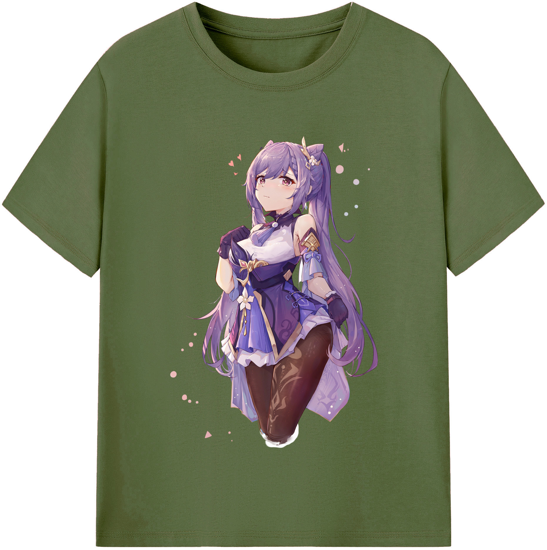 げんし神 刻晴 こくせい genshin Kokusei 綿100％半袖Tシャツ（フロントプリント）